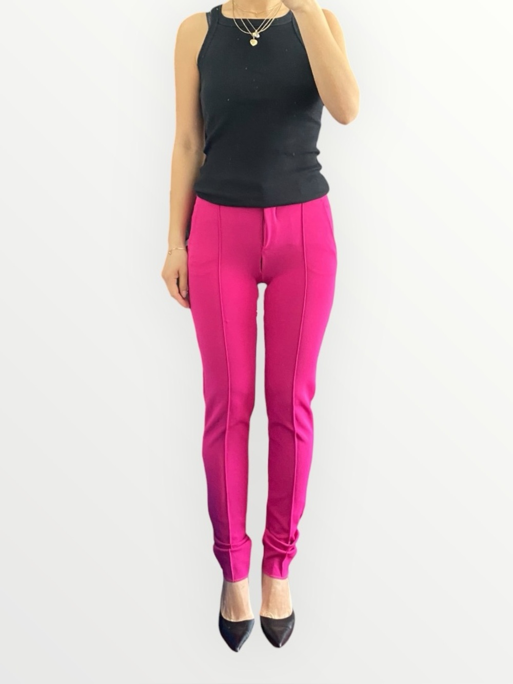 Emilio Pucci Vibrant Fuchsia Tailored Slim Trousers Size 6